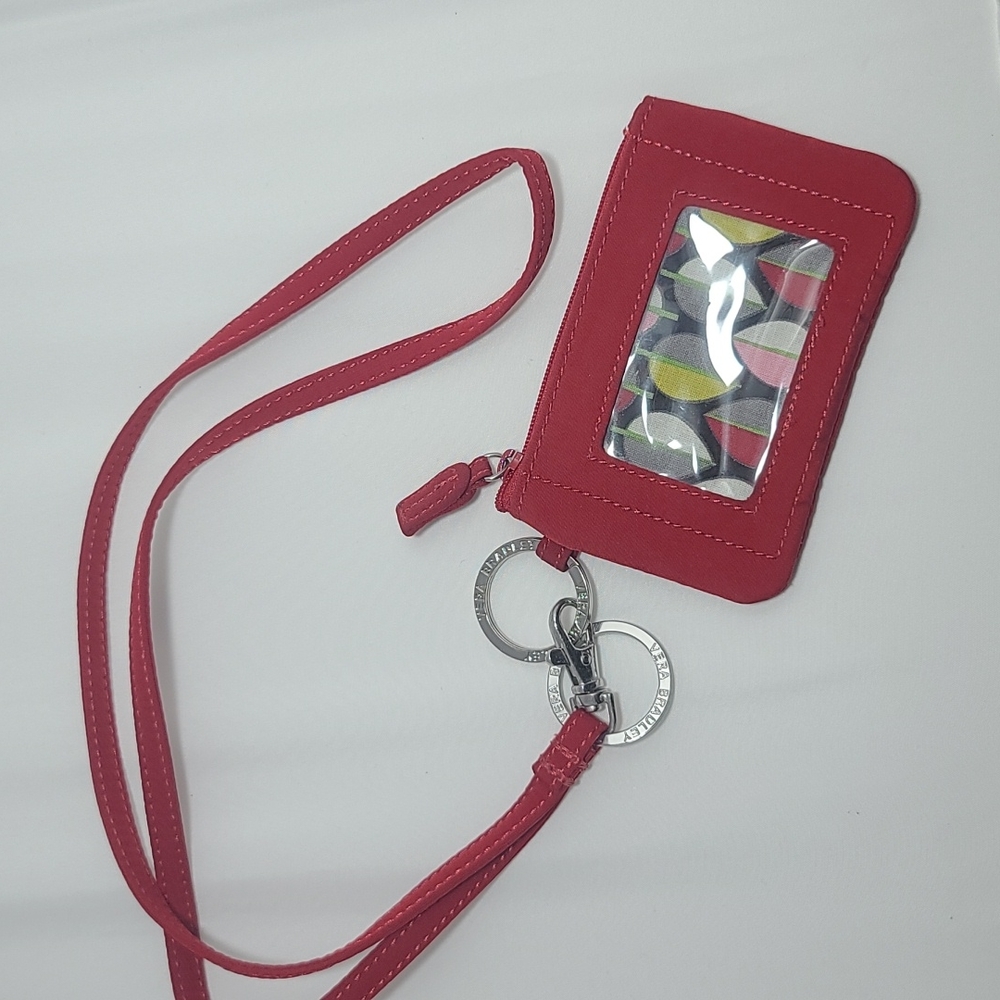 Vera Bradley, Red, Lanyard wallet.